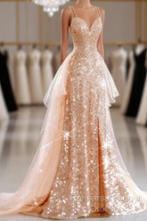 A-Line Semi Formal Prom Dresses Sparkle & Shine Dress Sweet 16 Birthday Floor Length Sleeveless Sweetheart Tulle With Sequin